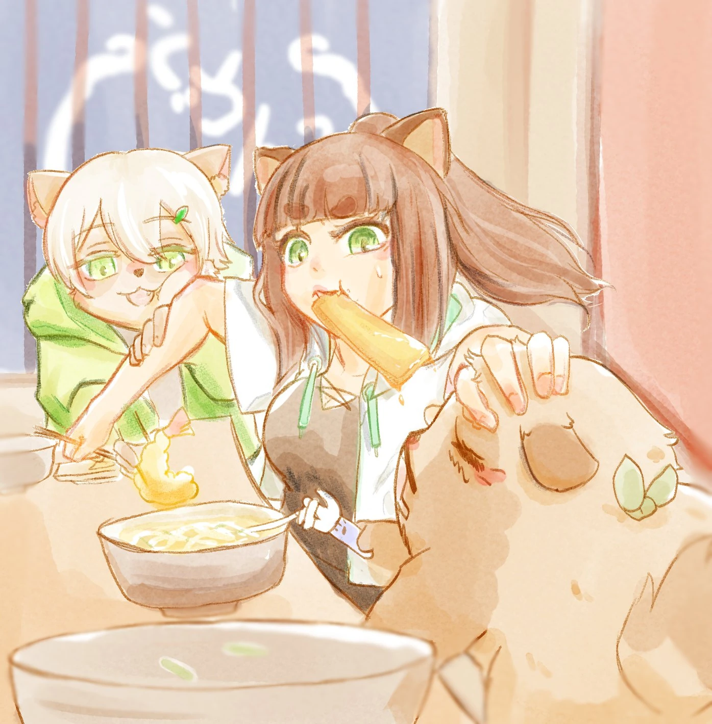 まめたぬきさんのイラスト